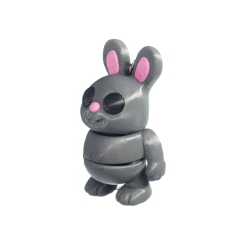 Zając ciemny szary - brelok do kluczy